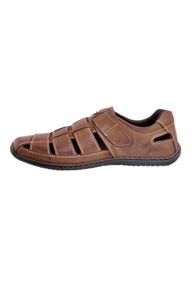 Buy LEE COOPER Natural Leather Regular Slipon Mens Sandals | Shoppers Stop