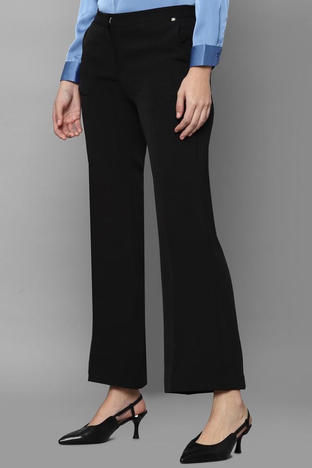 Buy Allen Solly Black Mid Rise Pants for Women Online @ Tata CLiQ