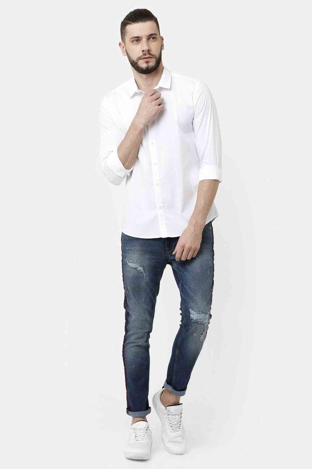 VOI JEANS -  White Casual Shirts - Main