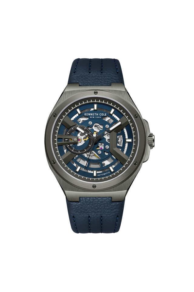 Buy KENNETH COLE Automatic 43.5 mm Blue Dial Genuine Leather Analog Watch For Men KCWGE0013702MN Shoppers Stop