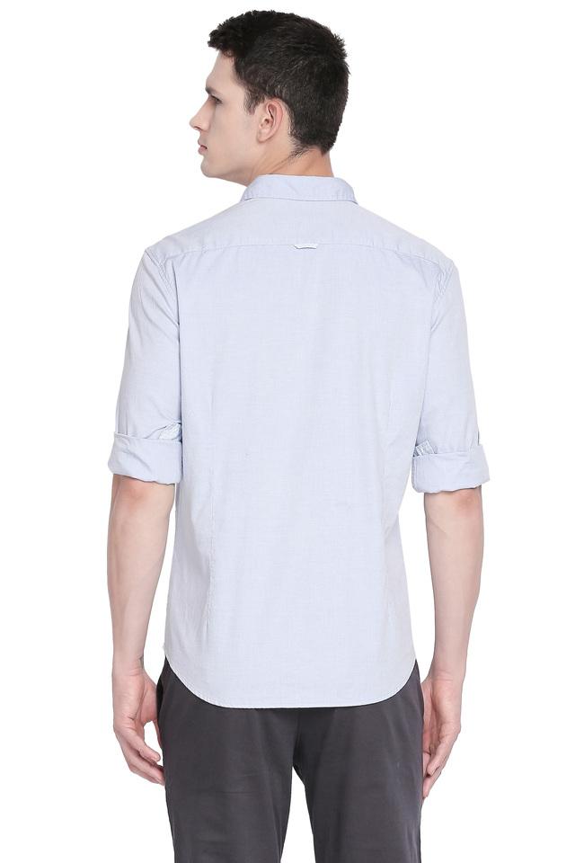 Buy BASICS Mens Slim Fit Solid Shirt Shoppers Stop