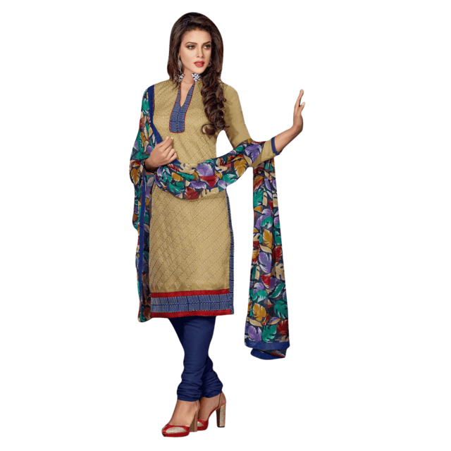 Buy DEMARCA Brown Women Cotton Dress Material Buy any Demarca product get a pair of matching earrings free Shoppers Stop