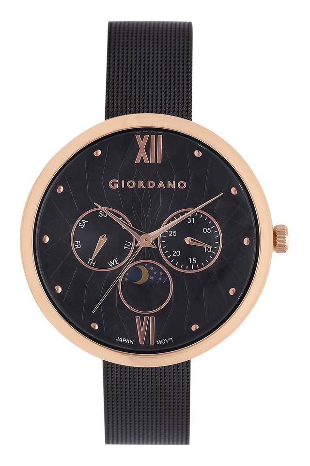 Buy GIORDANO Womens Black Dial Metallic Multi Function Watch GD