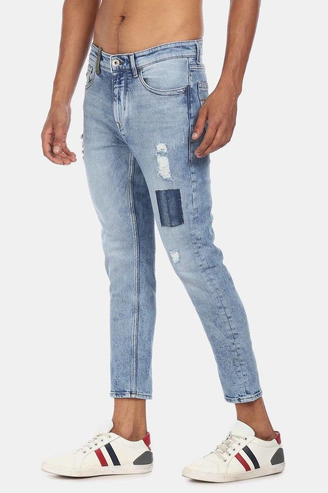 Buy Light Blue Slim-Fit Ankle Length Mens Jeans Online | Tistabene -  Tistabene