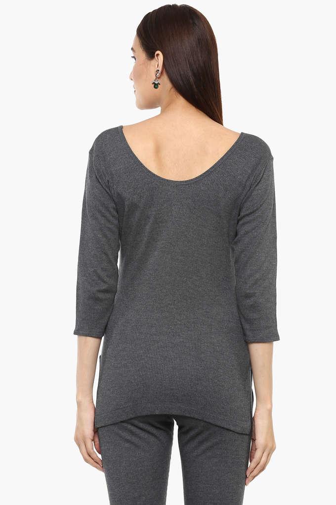 Buy Groversons Paris Beauty Women Charcoal Black Thermal Half