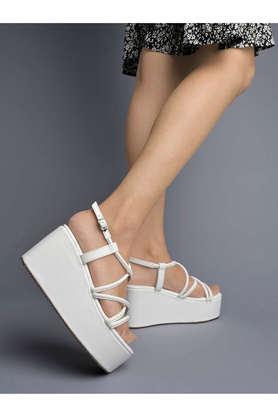 White discount flatform wedges