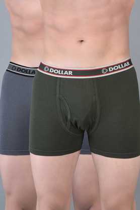 Buy DOLLAR BIGBOSS Multi Solid Cotton Men's Trunk