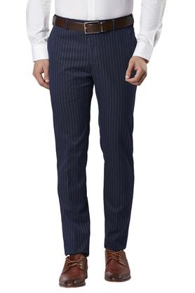 Men Casual Trouser Online  Popcorn Navy Blue  DaMENSCH