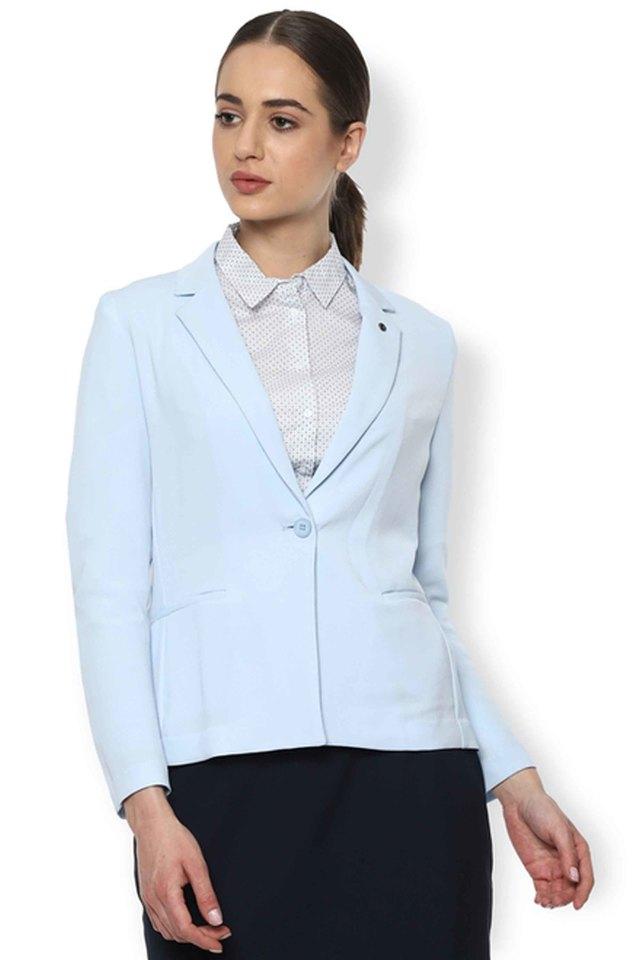 Van heusen light blue blazer sales