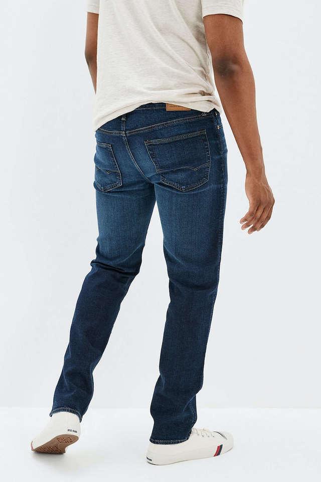 Buy AMERICAN EAGLE Mid Wash Cotton Regular Fit Men's Jeans Shoppers Stop