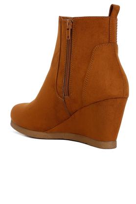 Wedge heel long online boots