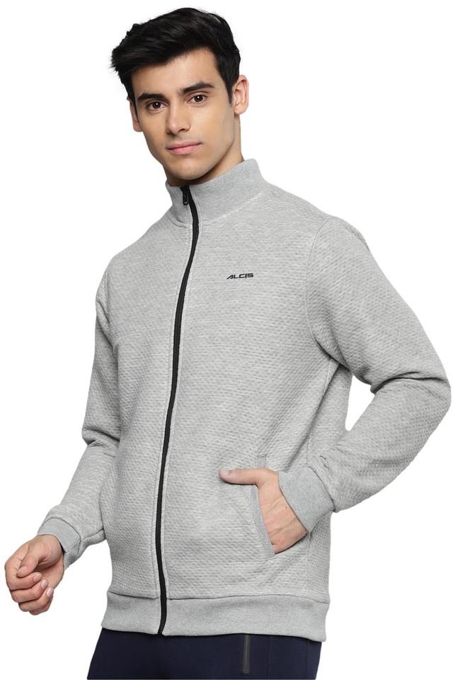 Grey cotton 2025 jacket mens