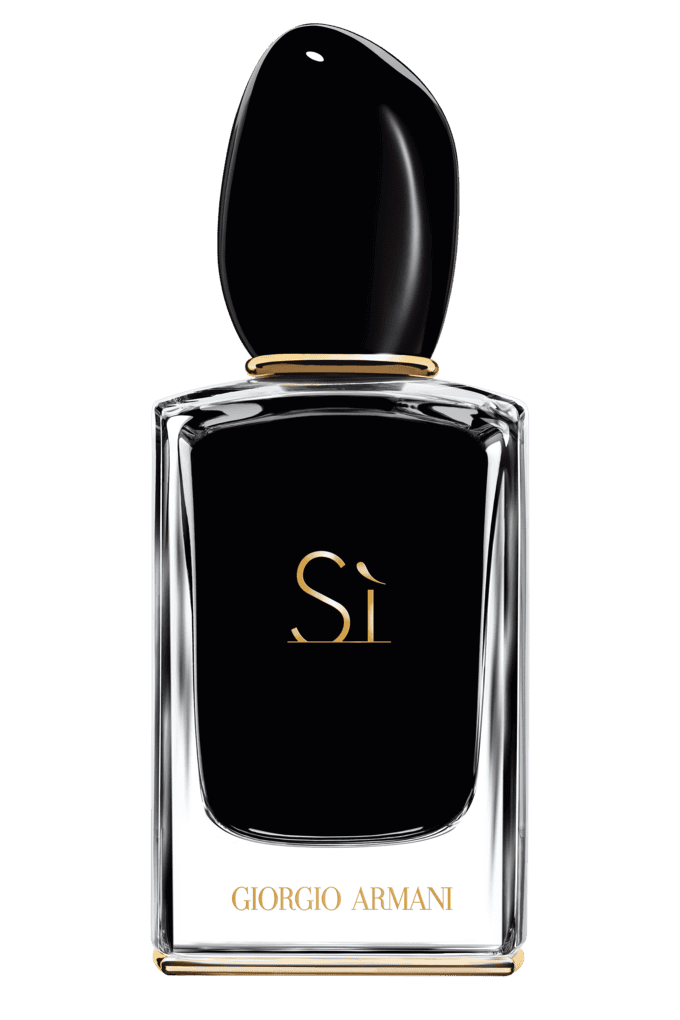 Armani perfume shop black bottle