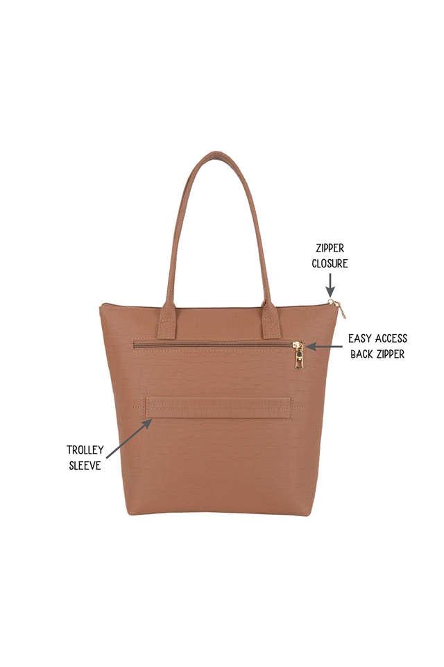 Buy BAGGIT Natural L Barcelona PVC Zipper Closure Women s Tote Bag Shoppers Stop
