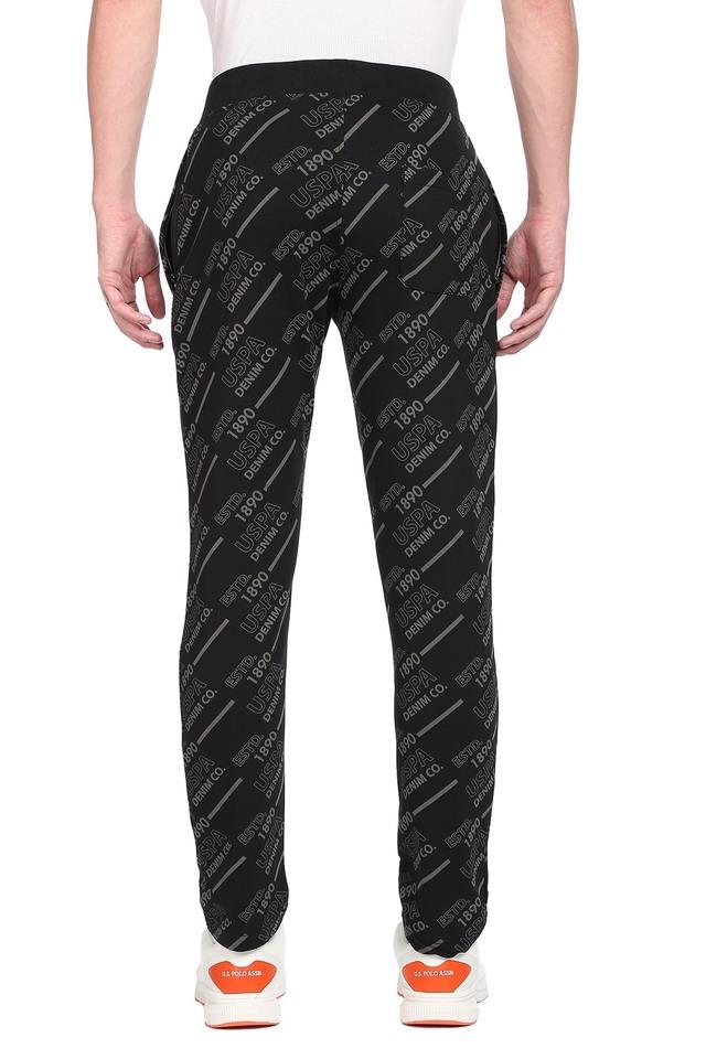 Solid Polyester Cotton Regular Fit Men's Track Pants