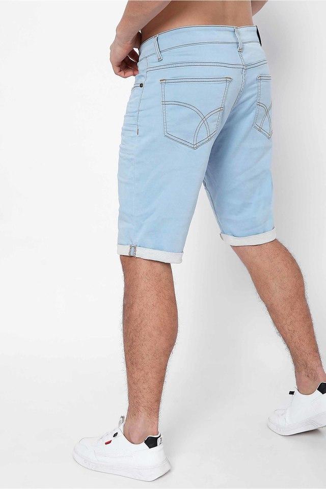 Mens slim sale fit denim shorts