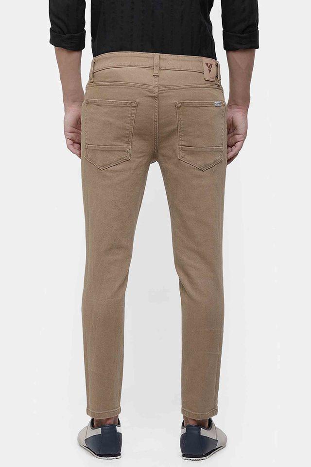 Buy GAP Brown Mens Brown Vintage Wash Slim Fit Khakis With Stretch   Shoppers Stop