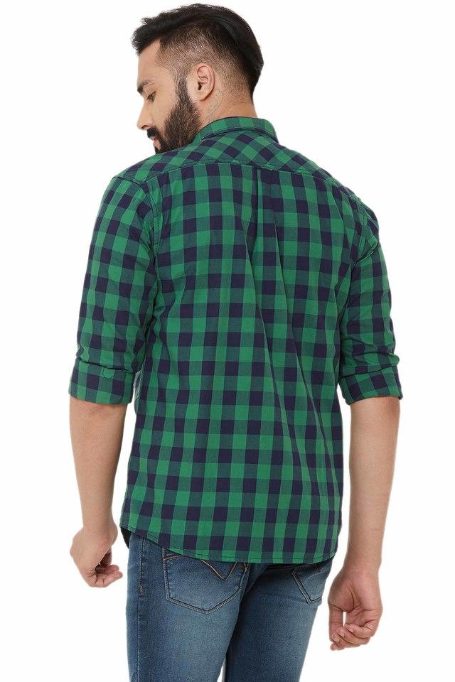 Slim Fit Denim Shirt | Dark Green | Jack & Jones®