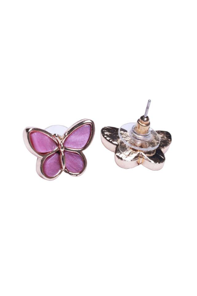 Shy Creation Diamond Butterfly Stud Earrings 1/8 ct tw Round 14K Yellow  Gold SC55024044 | Jared