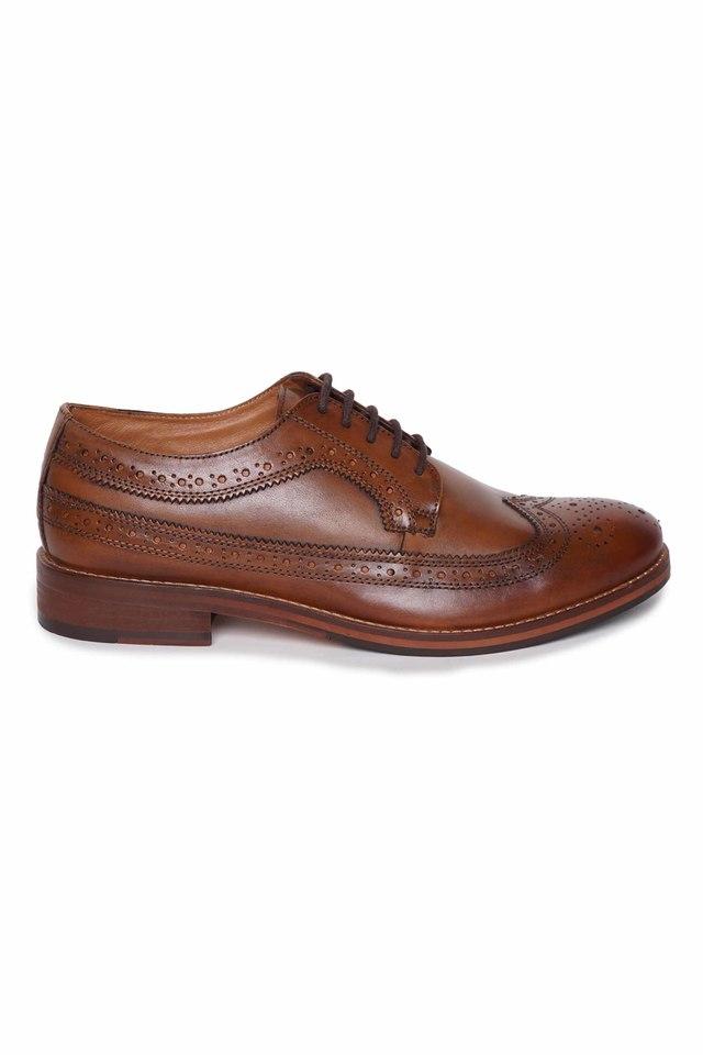 Buy JACK AND JONES Leather Regular Lace Up Mens Brogue Shoes | Shoppers ...