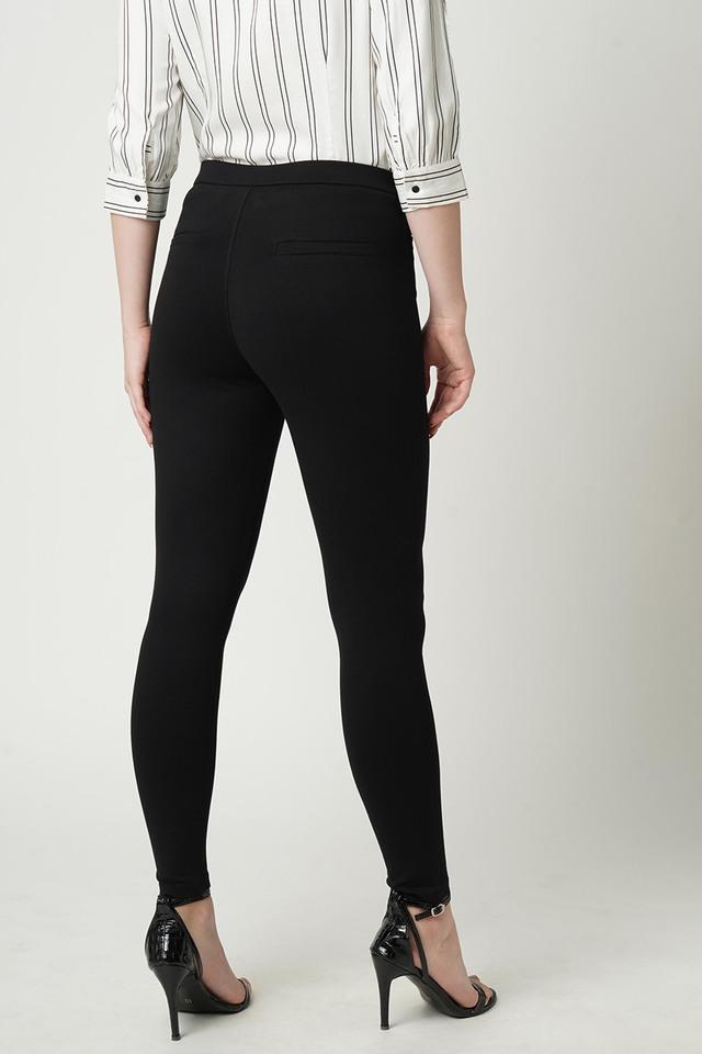 Black Slim Fit Treggings, VENICE-BLACK