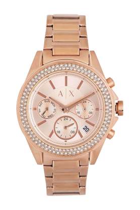 armani exchange drexler gold watch