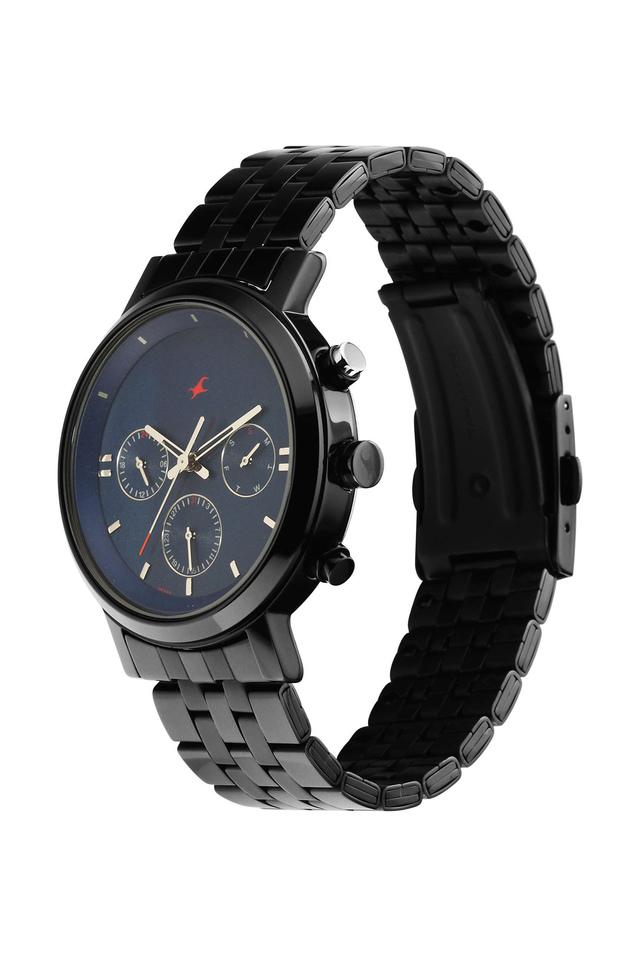 Buy FASTRACK Tick Tock 3.0 43 x 49.7 x 10 mm Blue Dial Metal Analogue Watch For Men 3287KM03 Shoppers Stop