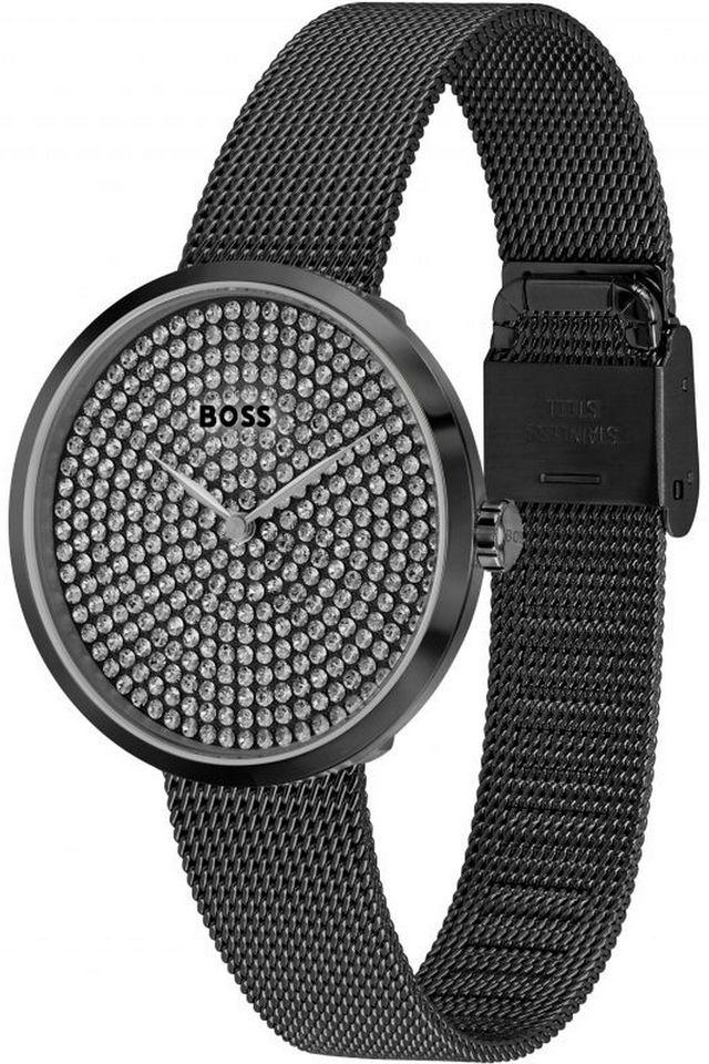 Hugo boss black mesh watch hot sale