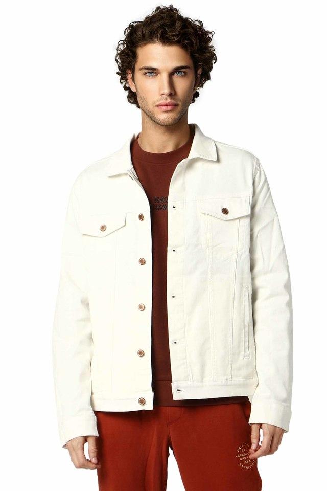 Buy JACK AND JONES undefined Mens White Slim Fit Jacket Shoppers Stop