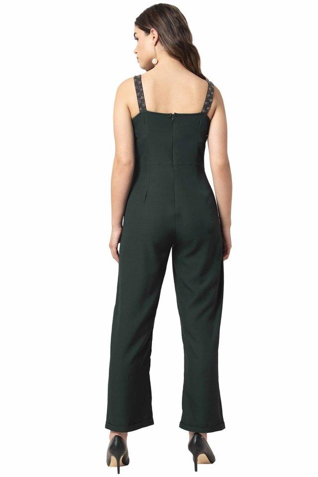 Olive green cheap jumpsuit plus size