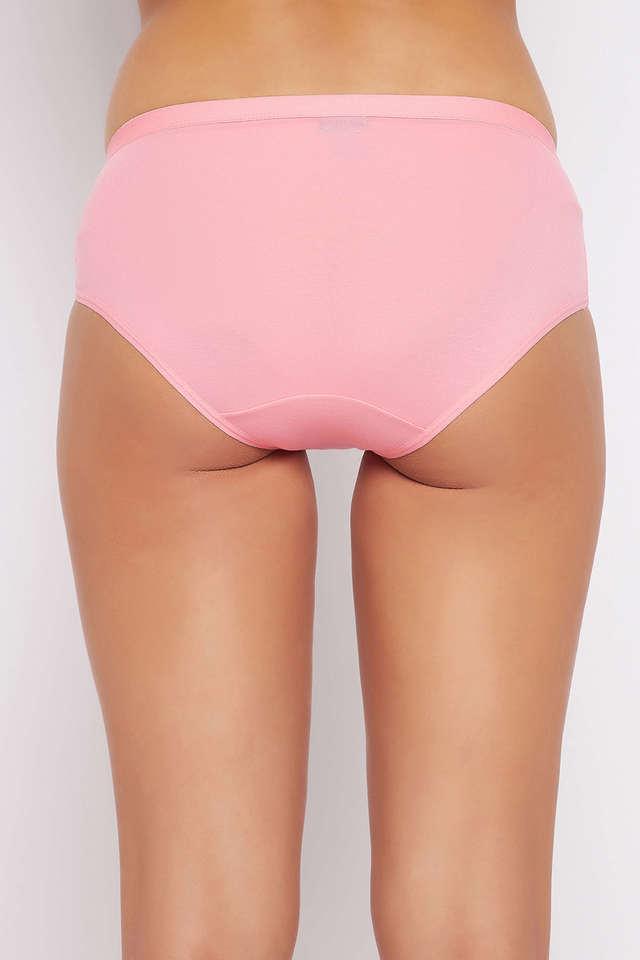 Buy CLOVIA Mid Waist Hipster Panty in Baby Pink - Cotton