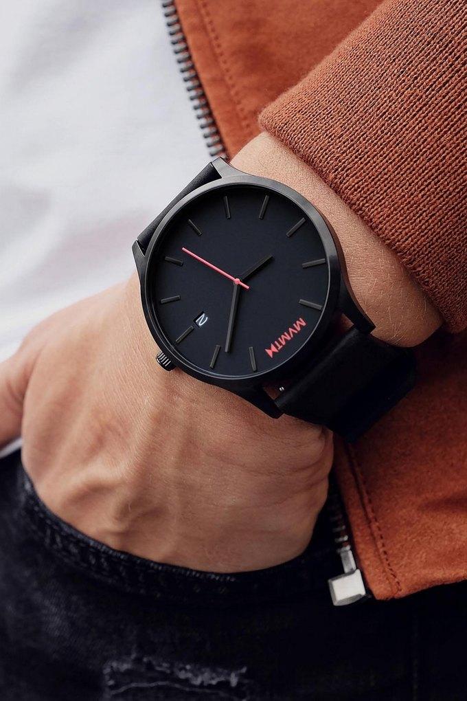 Men's Leather Watch | Easy to Read Collection | Speidel Black Leather