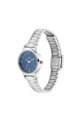 Titan blue dial silver stainless steel strap watch hot sale