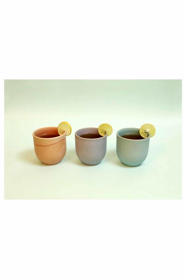 Buy SOFT SERVE Peach Stoneware Lead Free and Food Safe Tumblers Pack