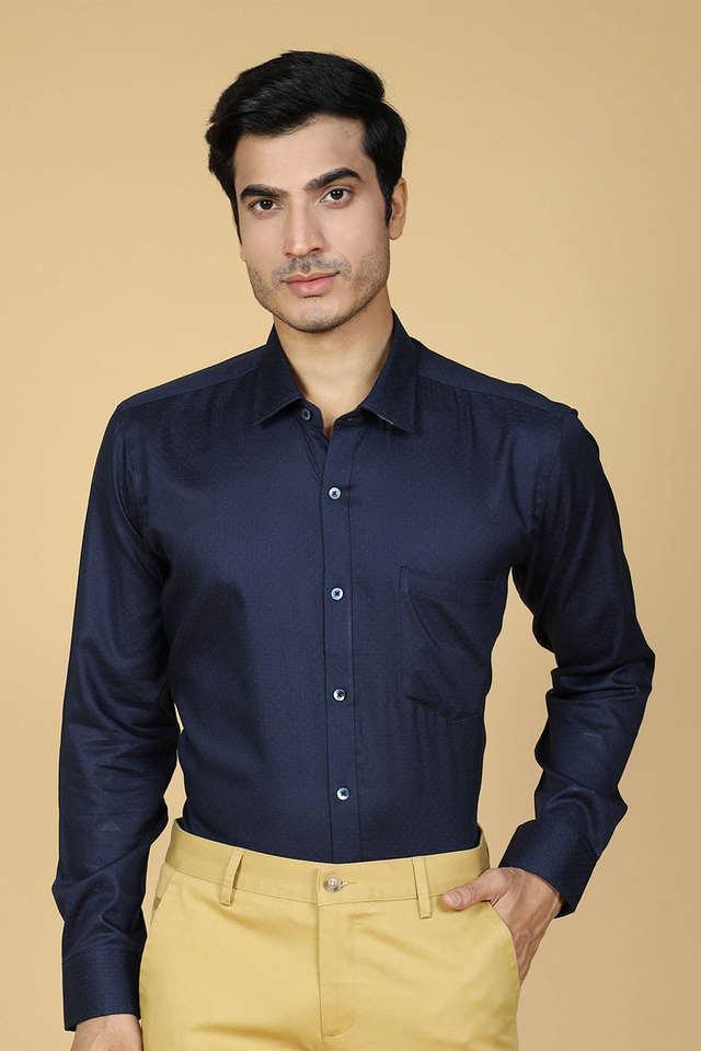 Buy ZEDD Blue Printed Cotton Relaxed Fit Men s Casual Shirt Shoppers Stop