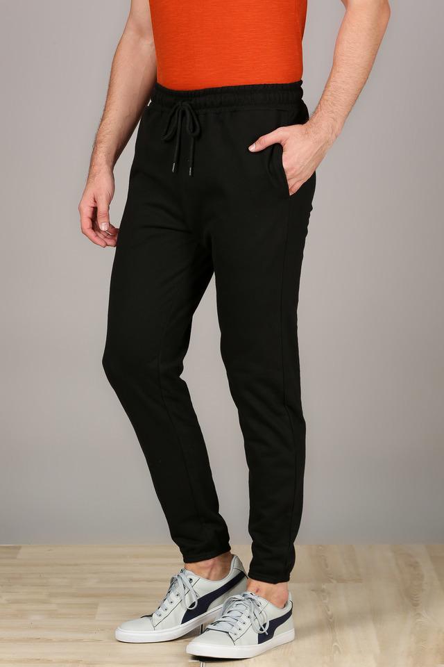 Solid best sale black joggers