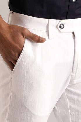 Regular Fit Linen trousers  White  Men  HM