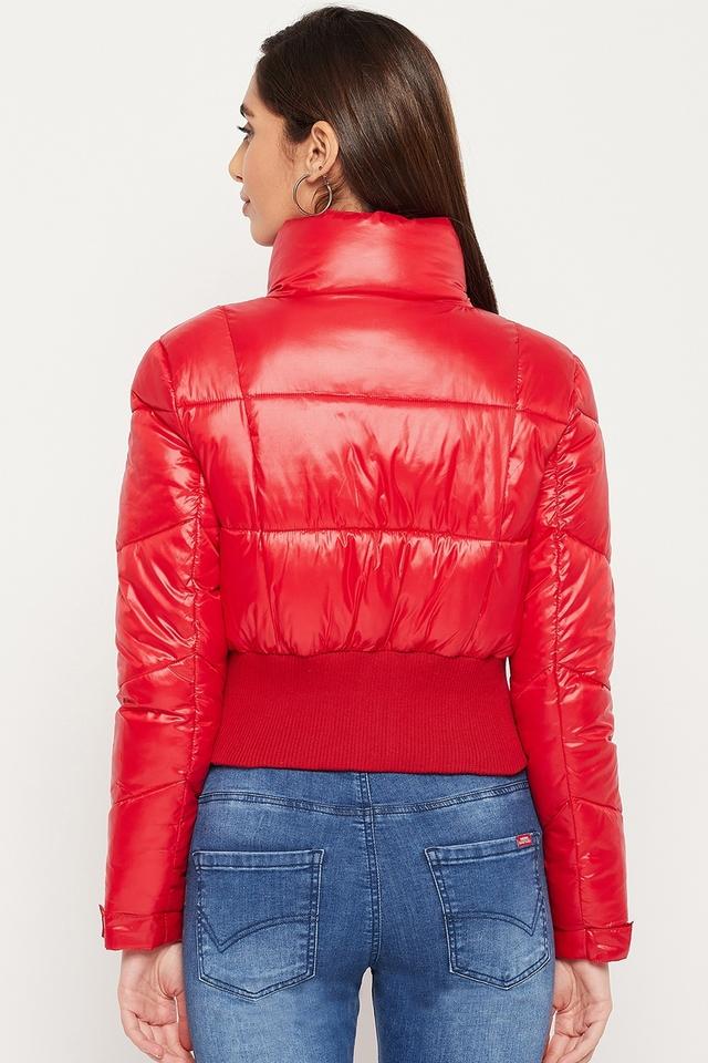 MONOT Crop Jacket in Red | FWRD