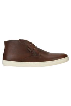 Buy RED TAPE Mens Tan Flat Boots Shoppers Stop