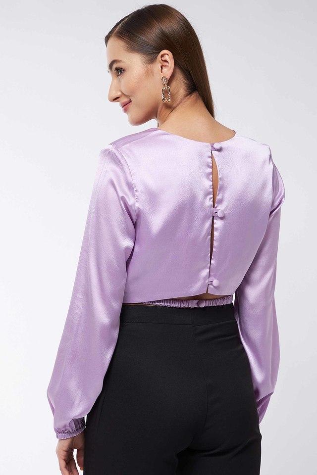 Lavender store satin top