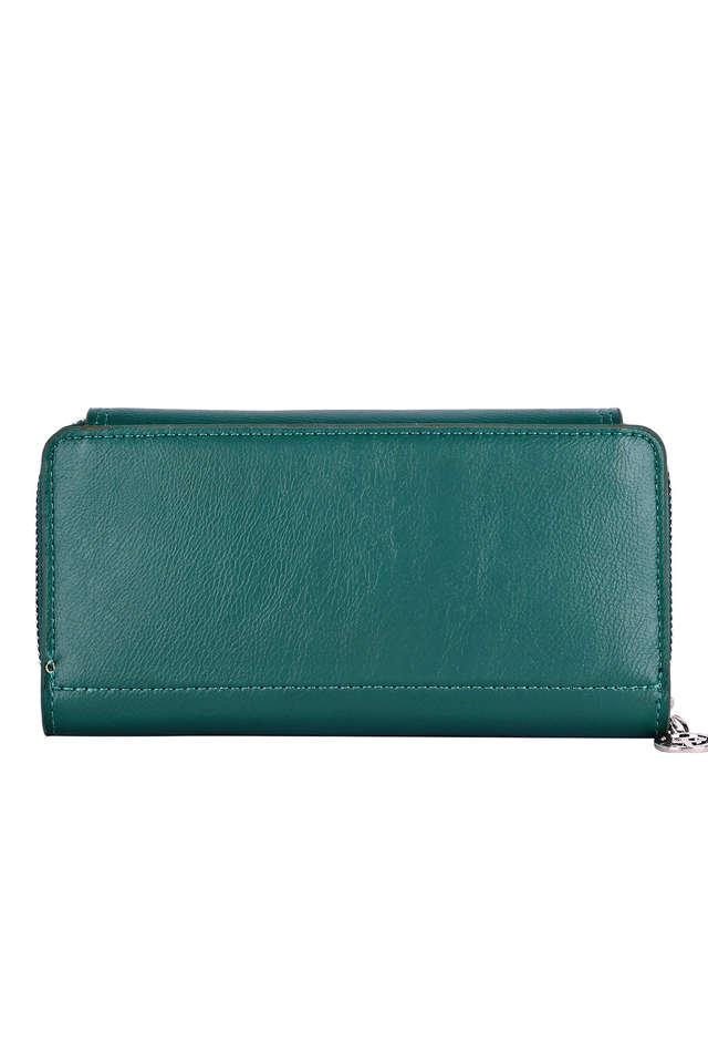 Geniune Leather Zip Wallet for Woman - All Around Zip Wallet - W One - Green  | Wallets for women, Brown leather wallet, Leather