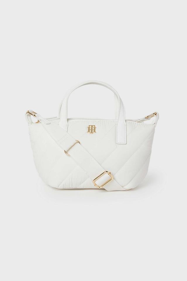 Buy TOMMY HILFIGER White Zipper PU Women s Casual Wear Sling Bag Shoppers Stop