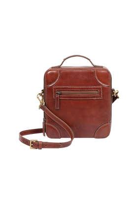 Buy HIDESIGN Protect 02 Leather Men s Messenger Bag Shoppers Stop