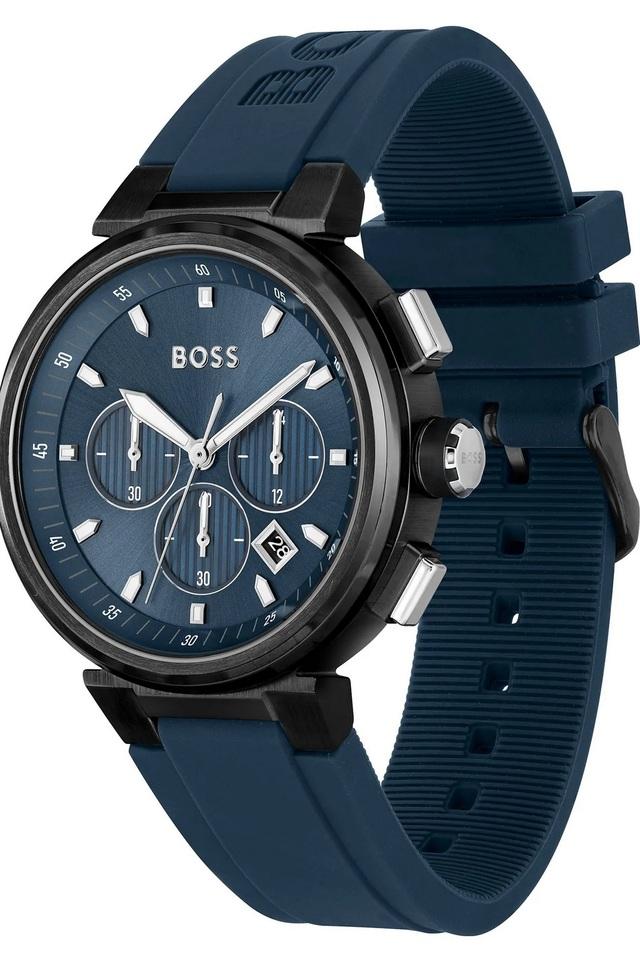 Buy BOSS One Blue Dial Silicone Chronograph Watch for Men